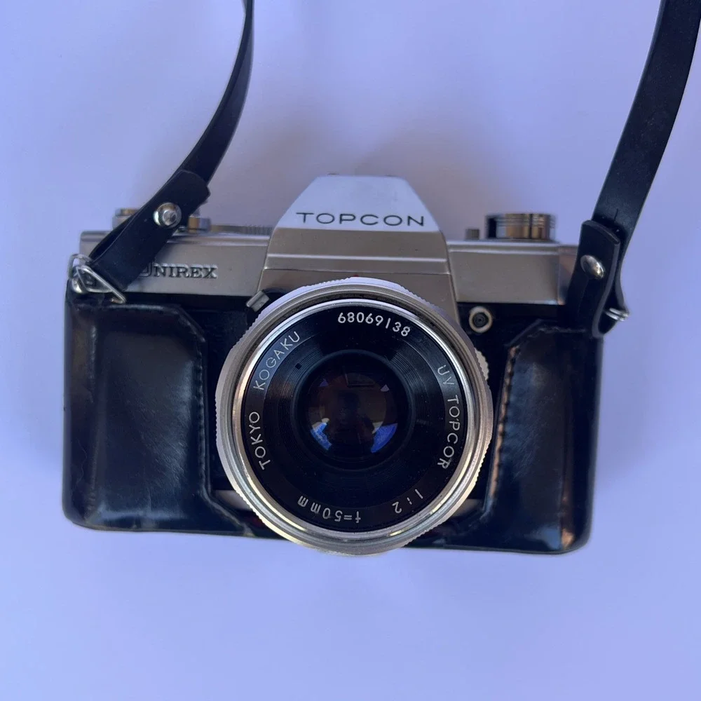 VTG Topcon Unirex 35mm SLR Camera UV Topcor 50mm f2 Lens Case Parts Repair